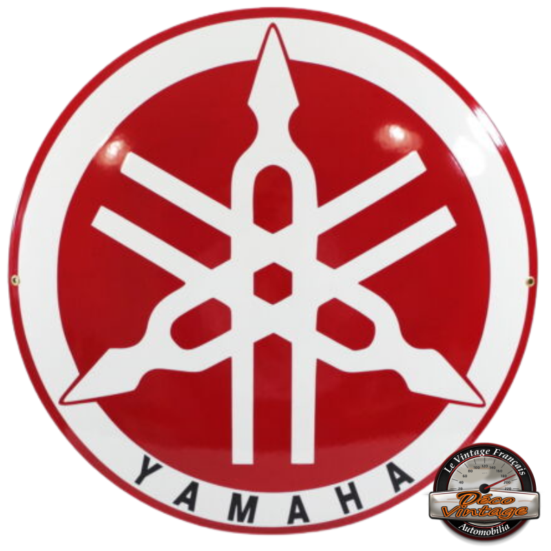 plaque émaillée Yamaha ronde Ø 50cm