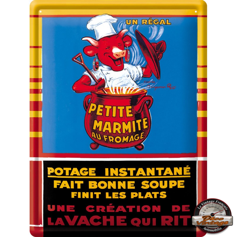 Plaque émaillée : CRÊME DE GRUYÈRE la Vache Qui Rit