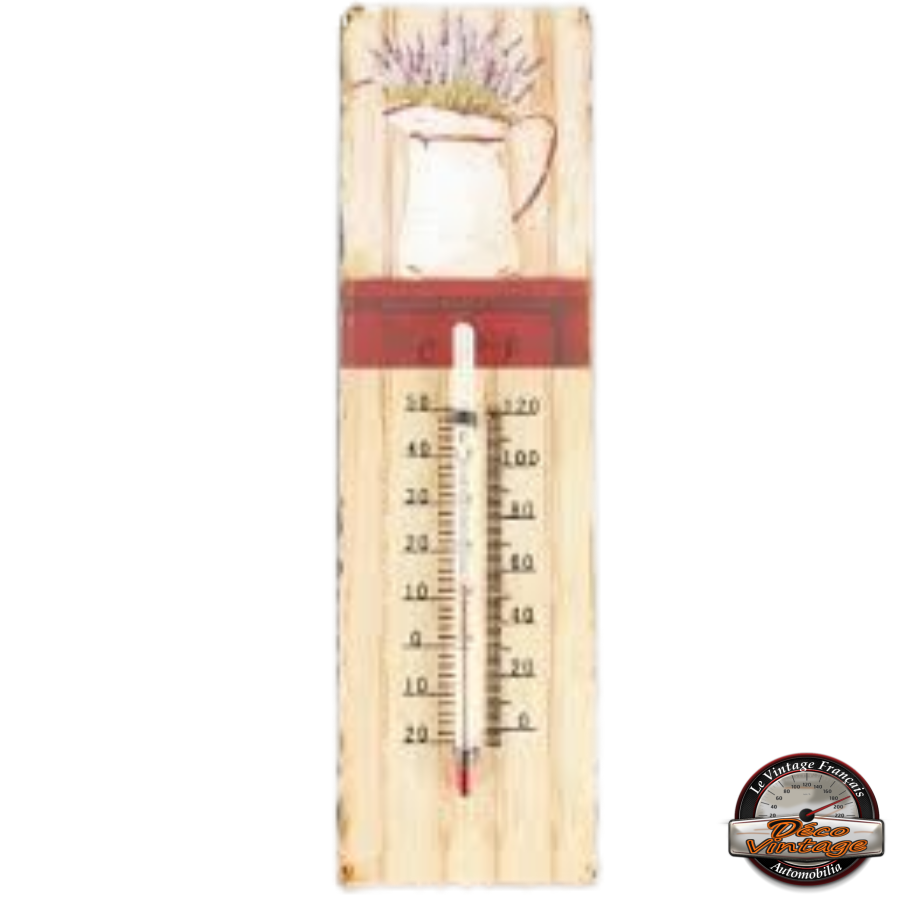 thermomètre vintage déco lavande