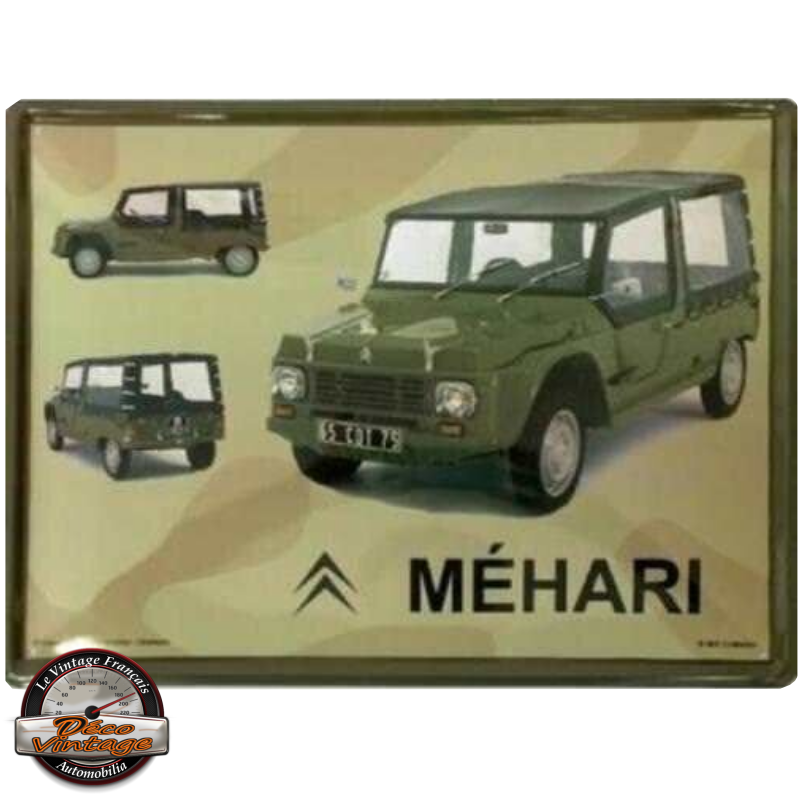 plaque citroen méhari rétro