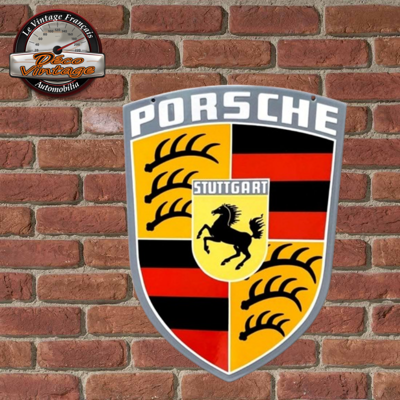 plaque émaillée Porsche