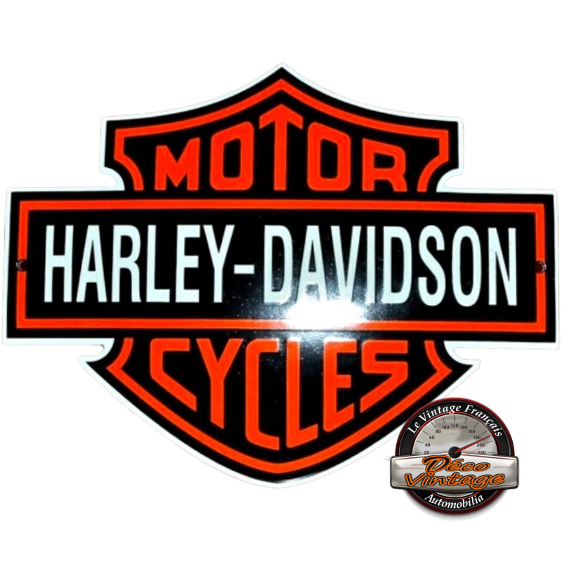 plaque émaillée Harley motorcycle