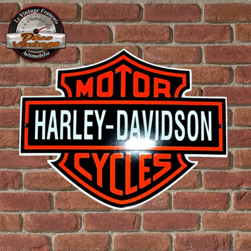 Plaque Harley Davidson Logo émaillée Déco Murale Plaques émaillées