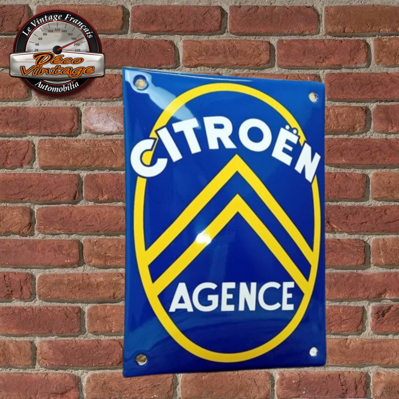 Plaque émaillée CITROËN double face - DEPANOTO
