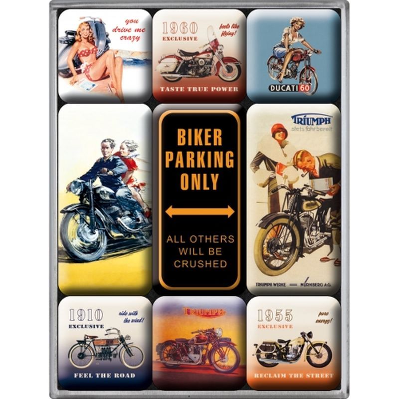 lot-de-9-magnets-retro-bikers