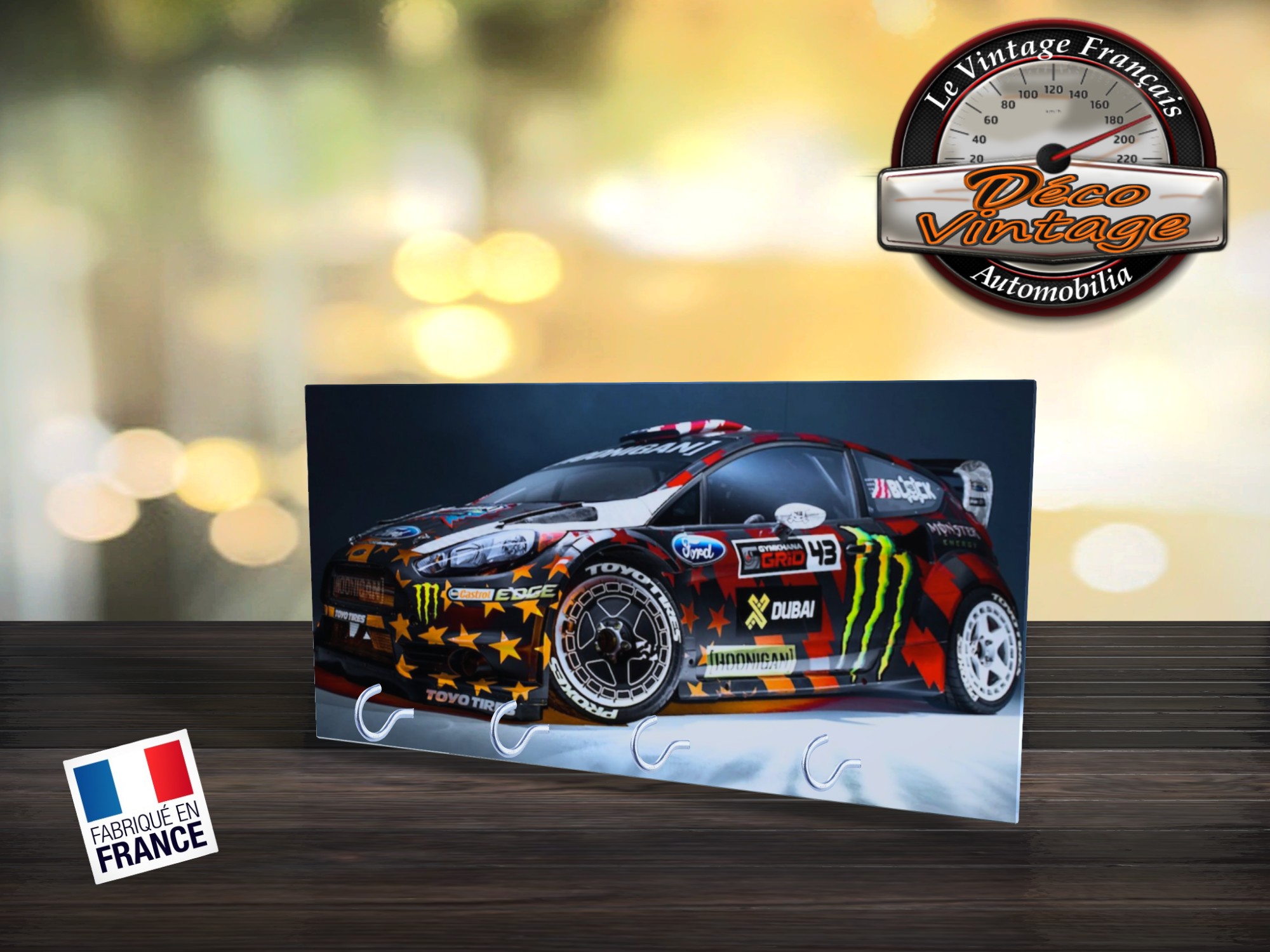 accroche-clés mural hoonigan racing ford 2024