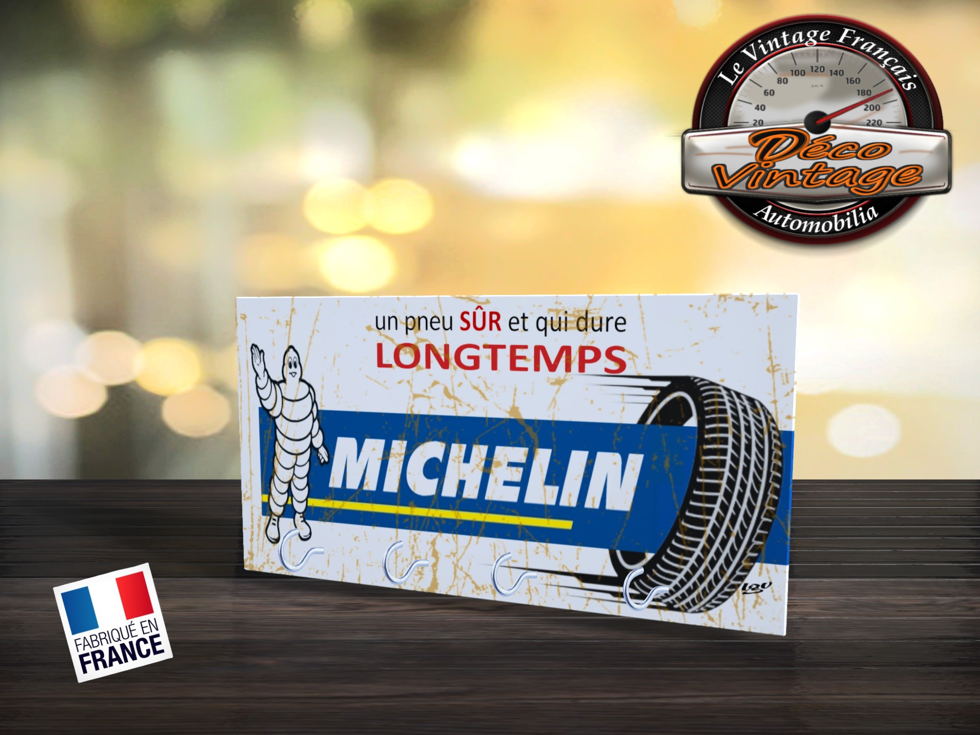 accroche-clés mural pneus michelin bibendum