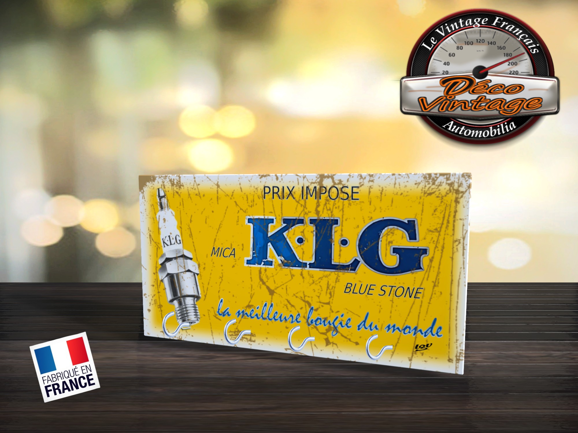 accroche-clés rétro bougies klg