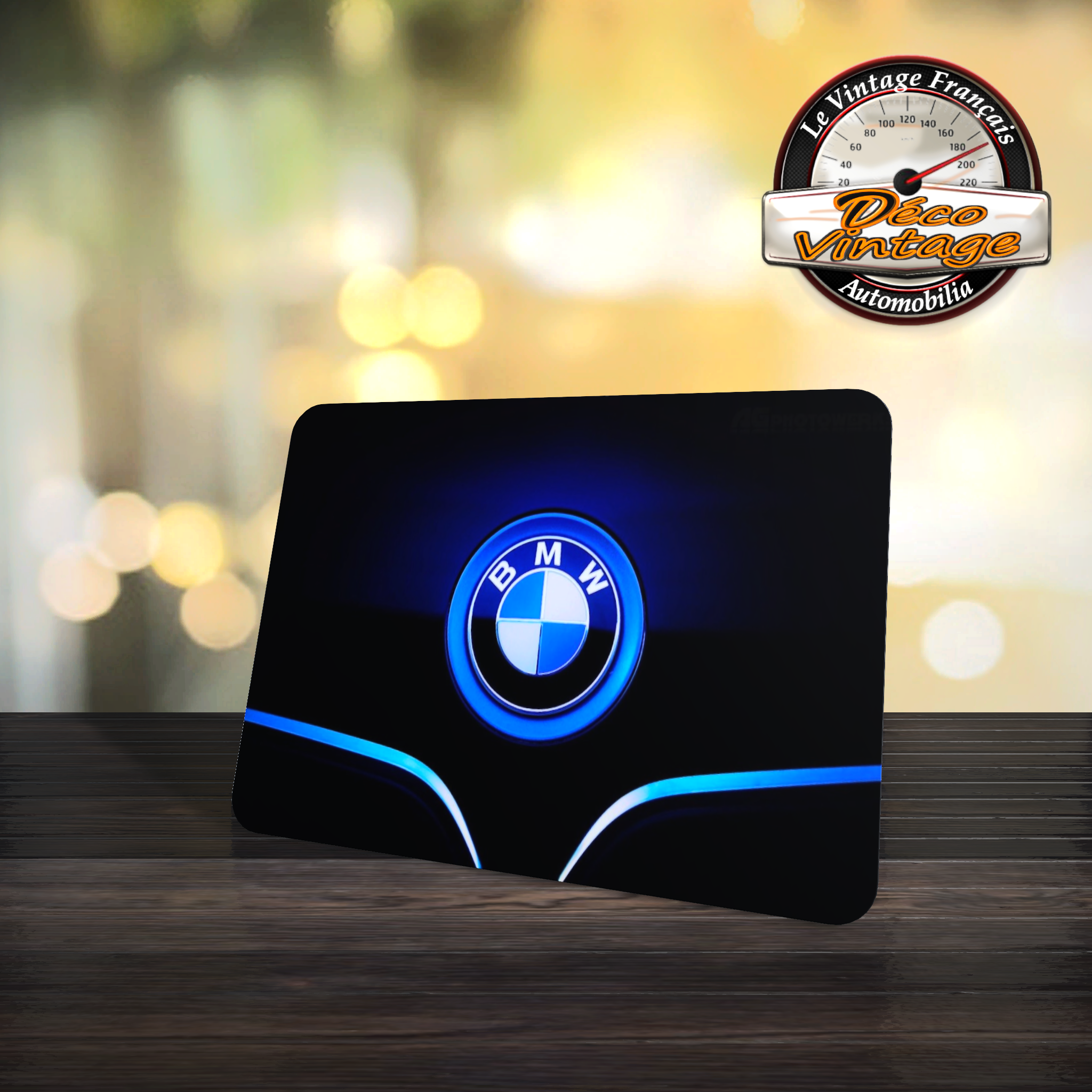 tapis de souris bmw logo électrique
