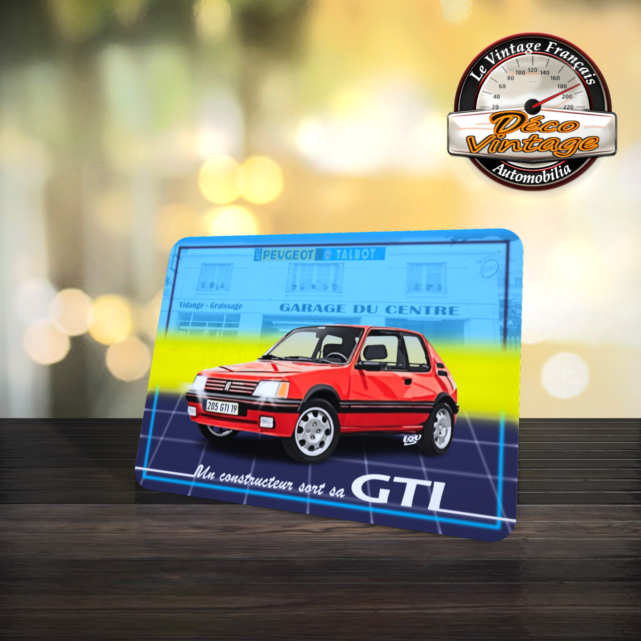 tapis de souris Peugeot 205 GTI rétro