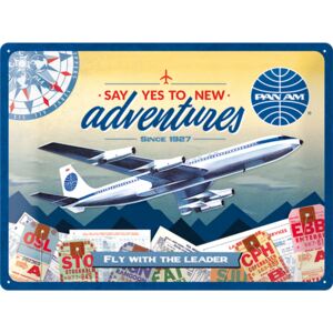 plaque publicitaire avion rétro vintage pan am