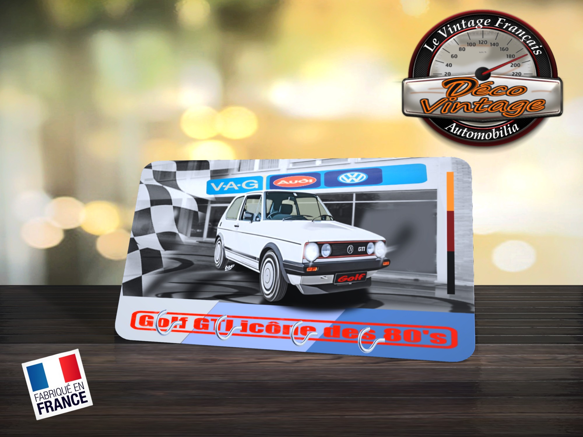 accroche-clés mural Golf gti