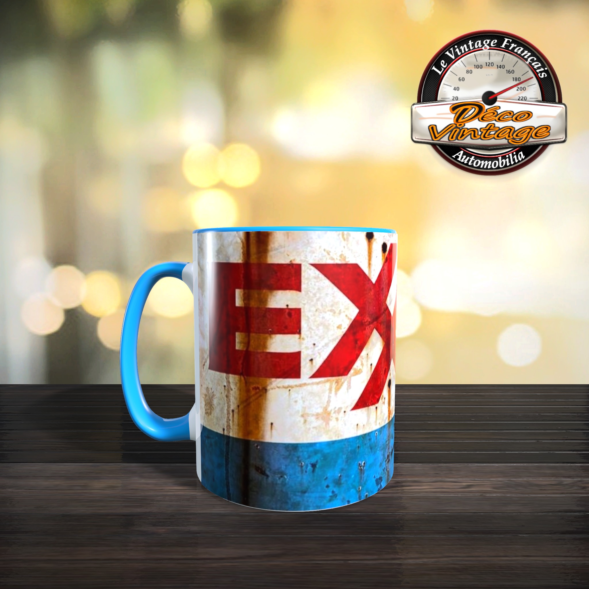 mug exxon mobil rétro rouillé
