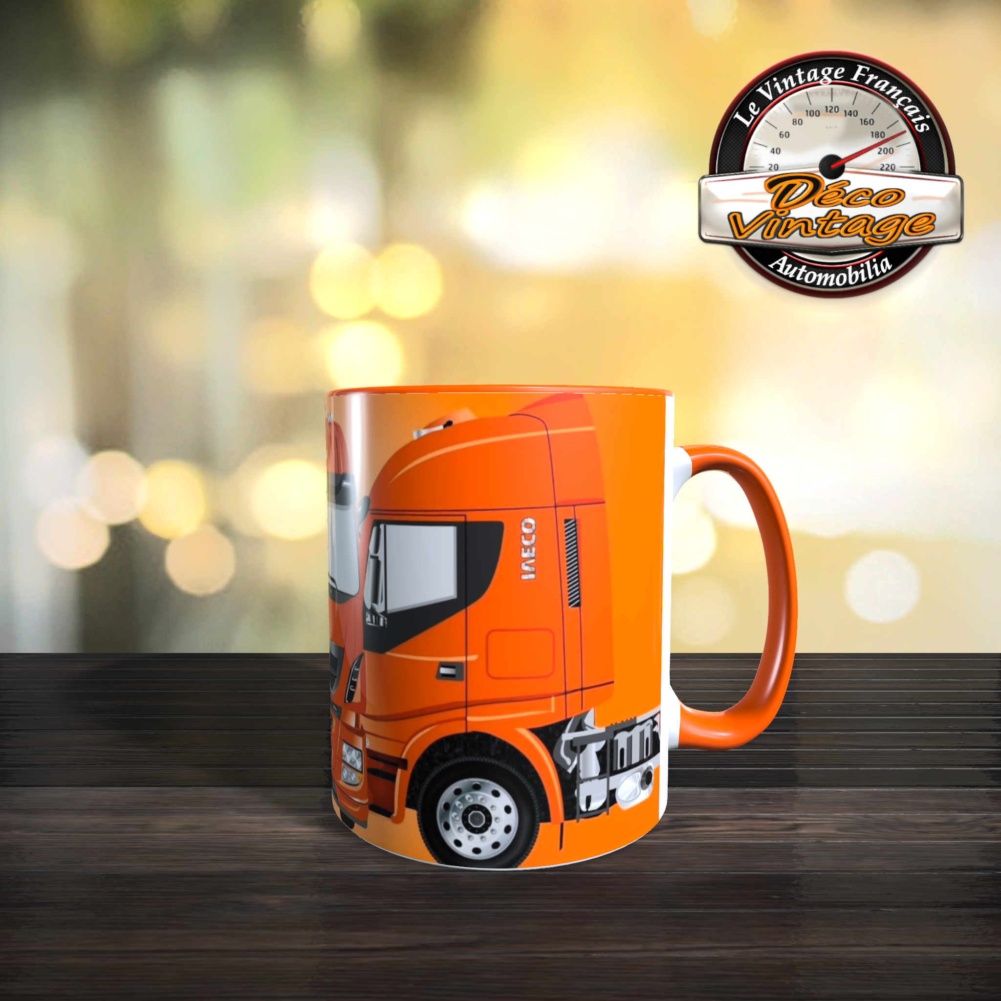 mug iveco camion orange