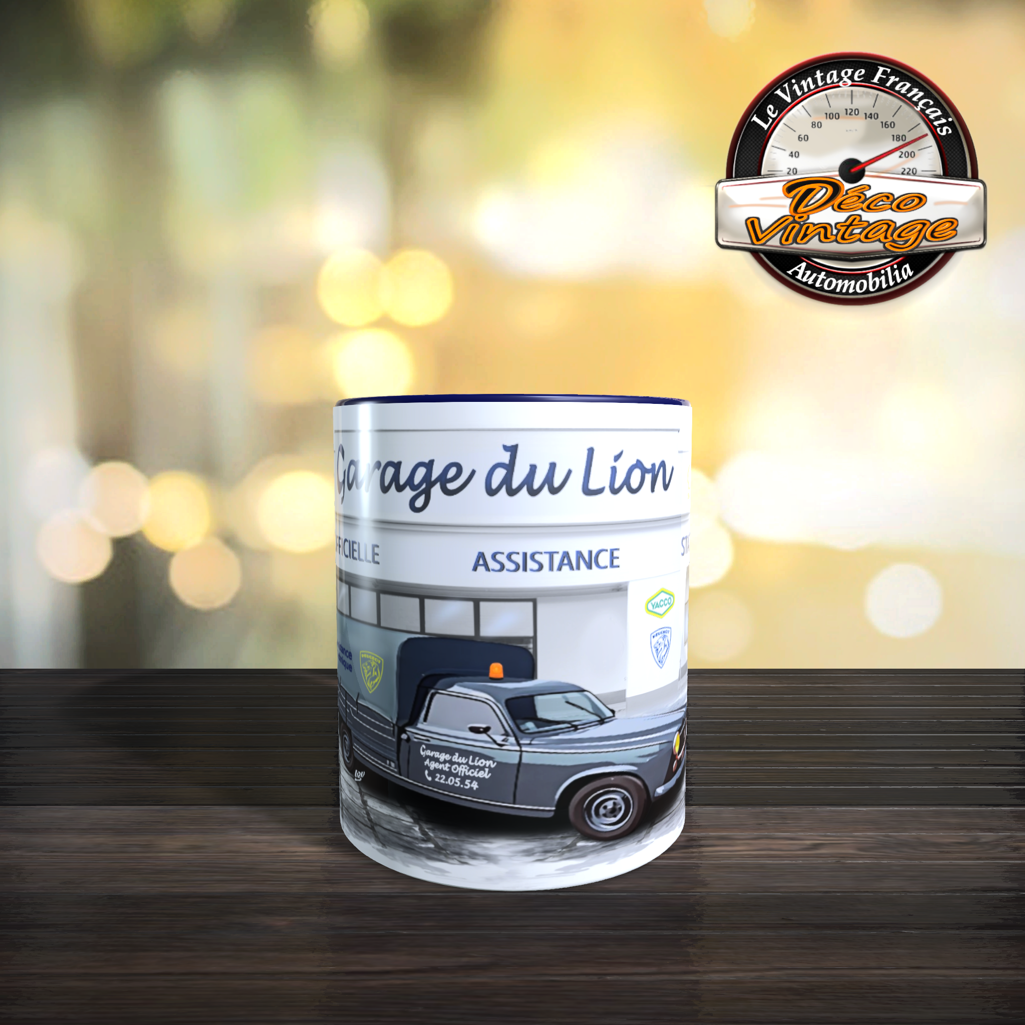 mug rétro peugeot 403 assistance