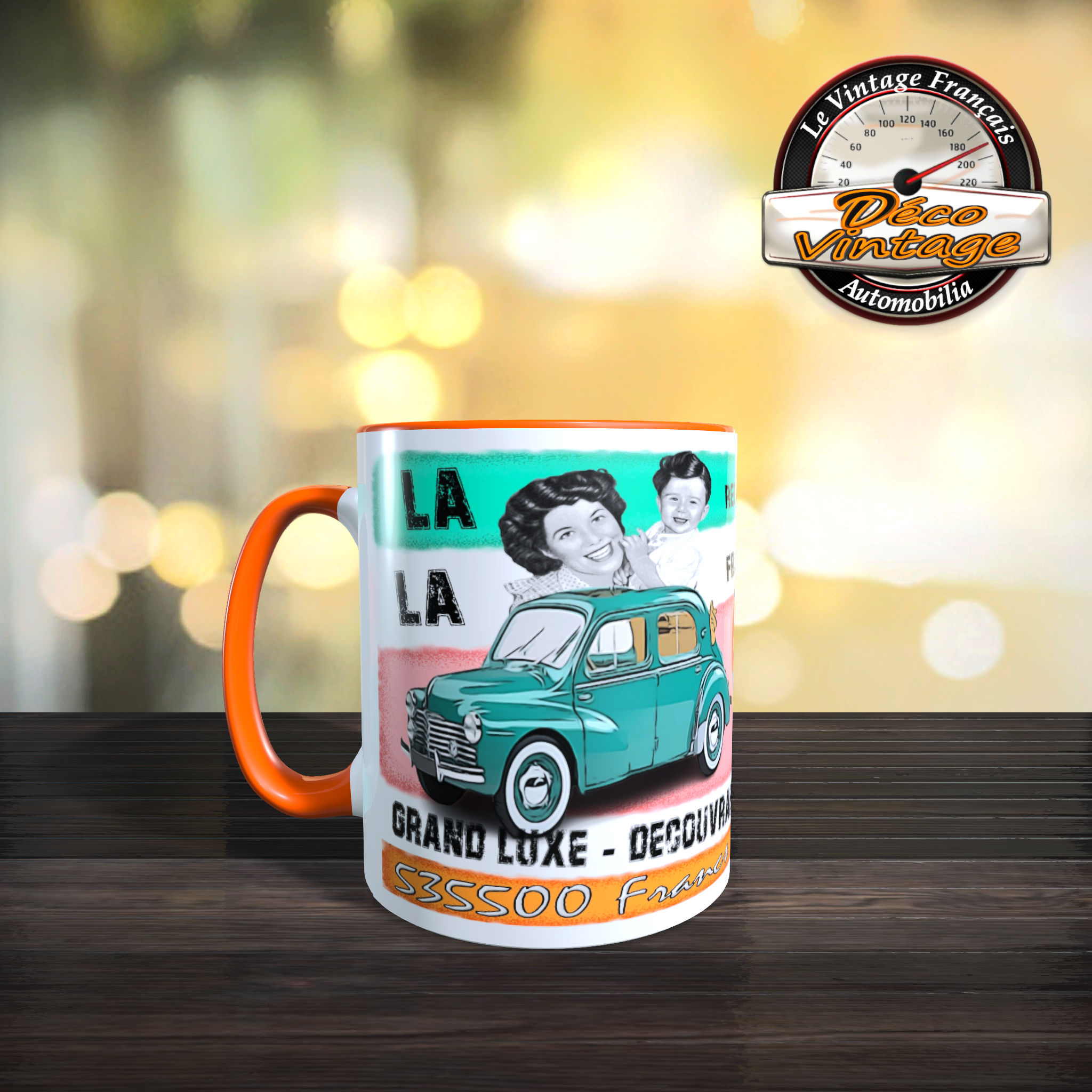 Mug renault 4cv rétro