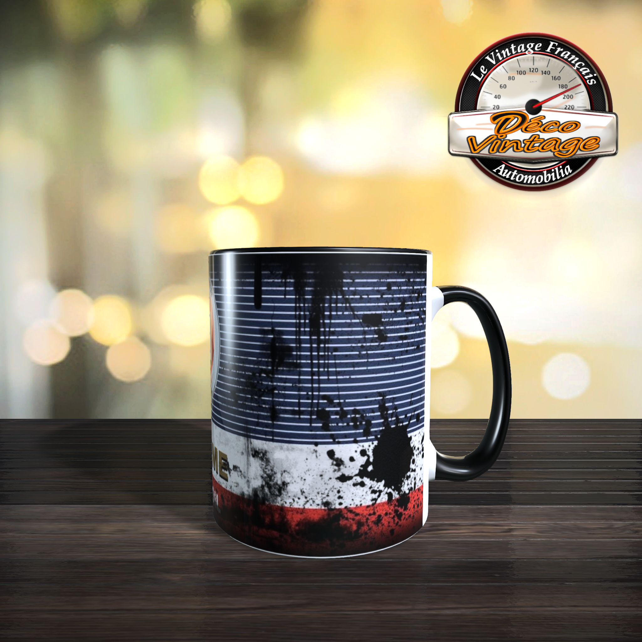 mug bidon dhuile  rétro