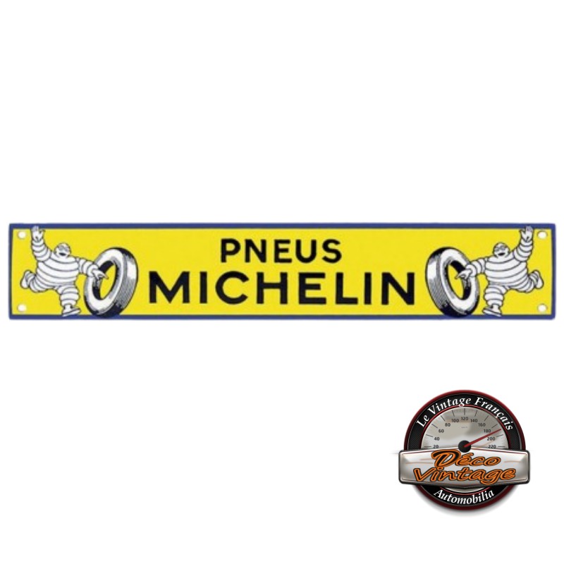 plaque émaillée pneus michelin rétro