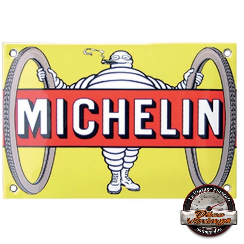 plaque émaillé michelin pneus vélo