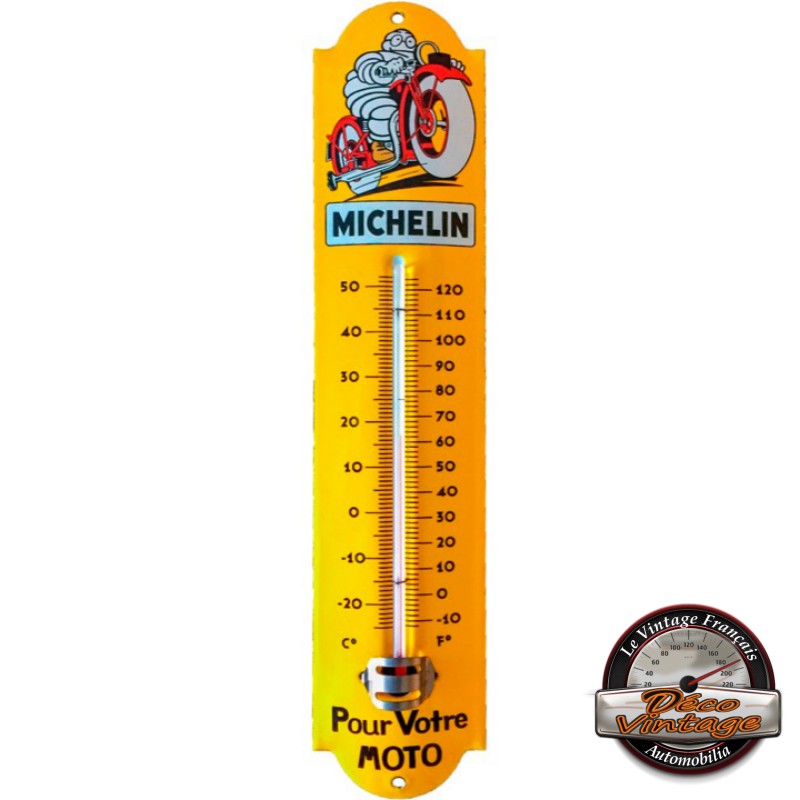 thermomètre émaillé michelin moto