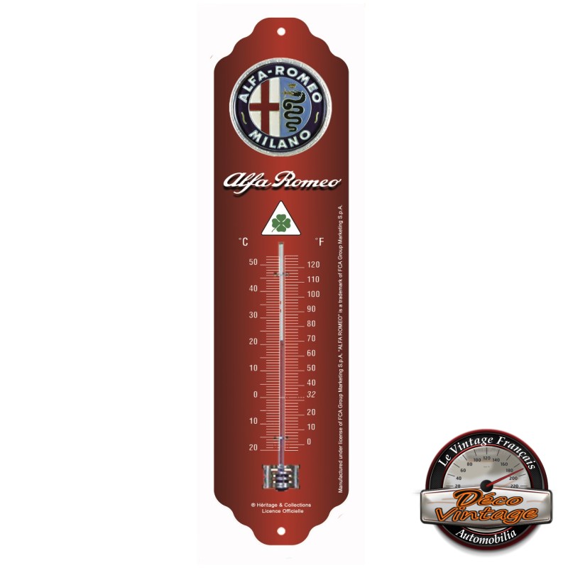 thermomètre métal alfa-roméo service rétro