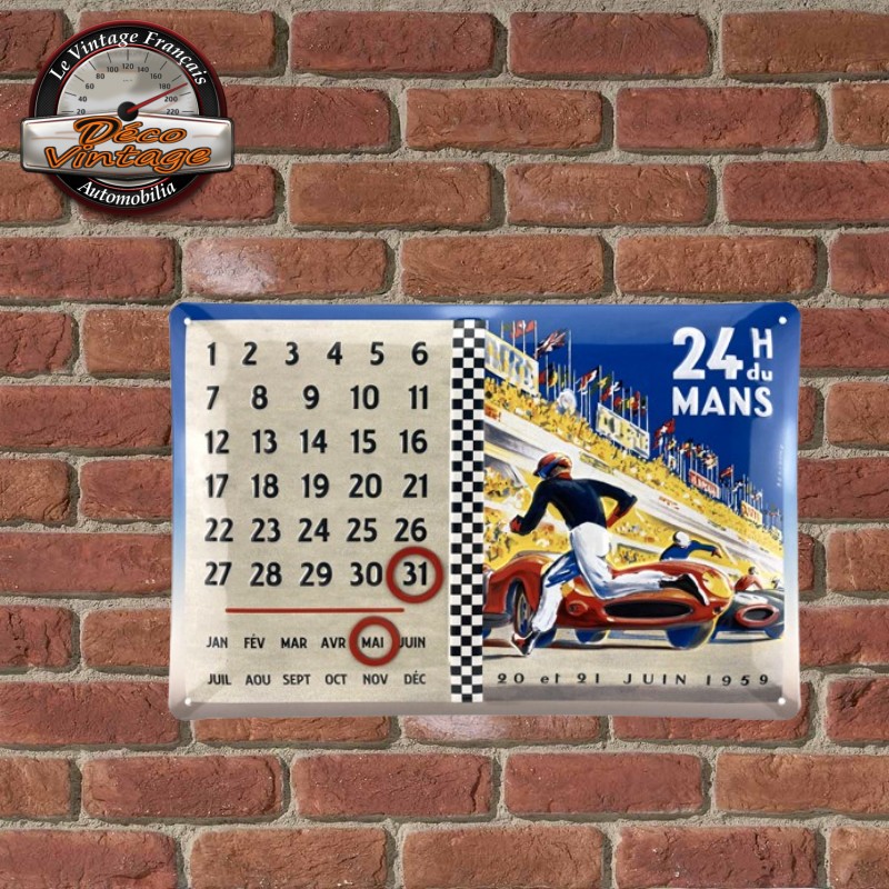calendrier métal 24h du mans 1954