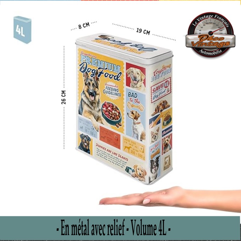 boite à croquettes rétro chien