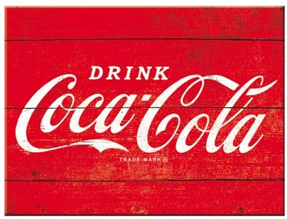 magnet coca cola 8 x 6 logo rouge