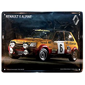 plaque métal youngtimer r5 alpine