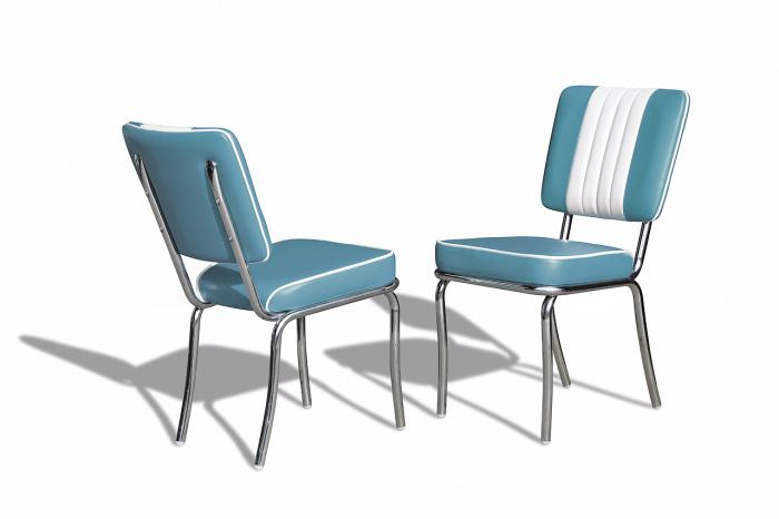 chaise rétro bleu