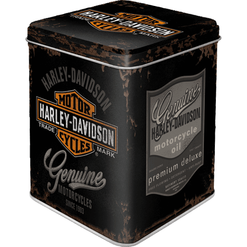 boite metal logo harley pm