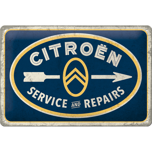 Plaque Citroen Service Rétro Déco Muraleplaques 20x30 Cm Decovintage 