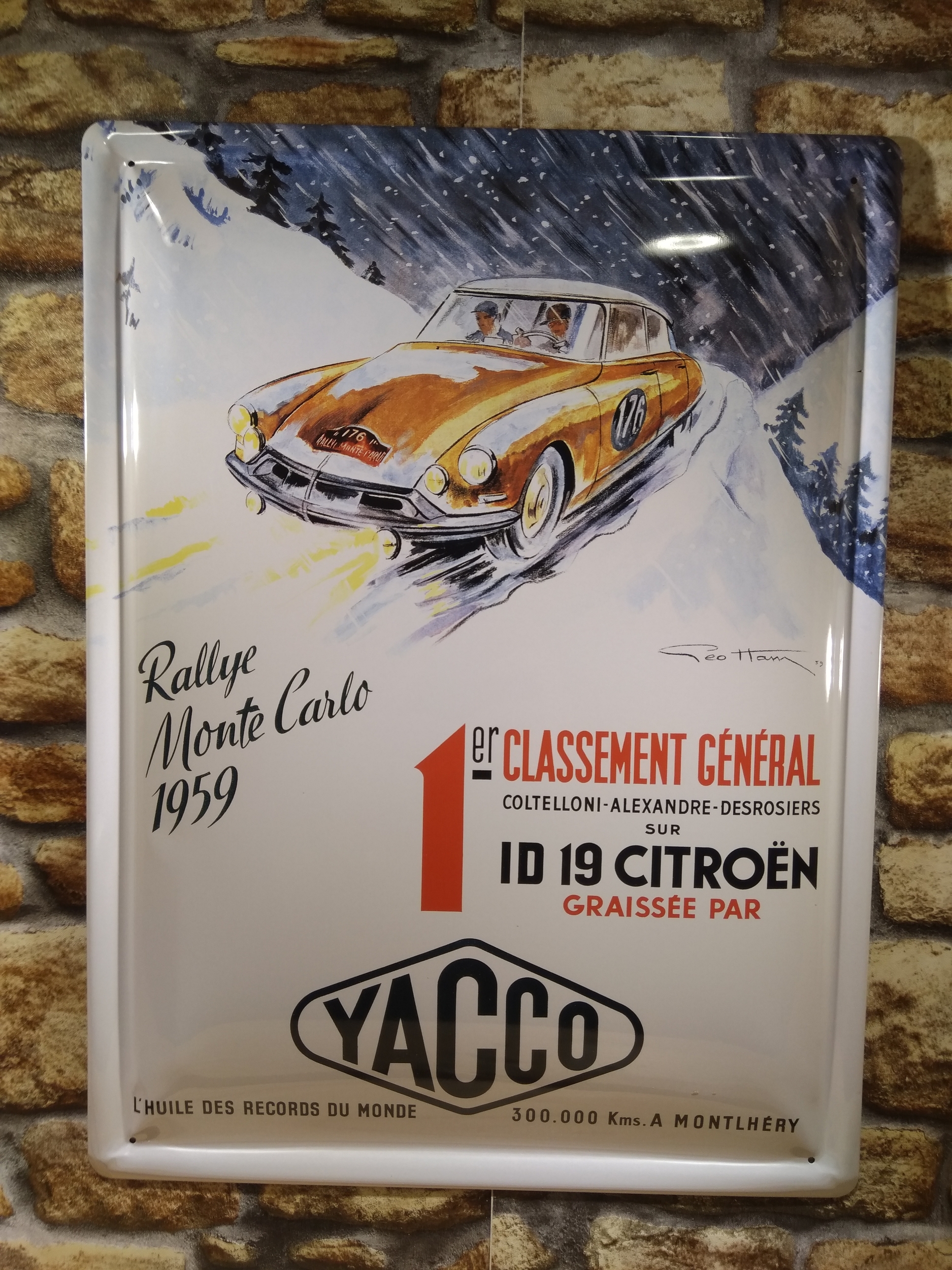 plaque publicitaire yacco