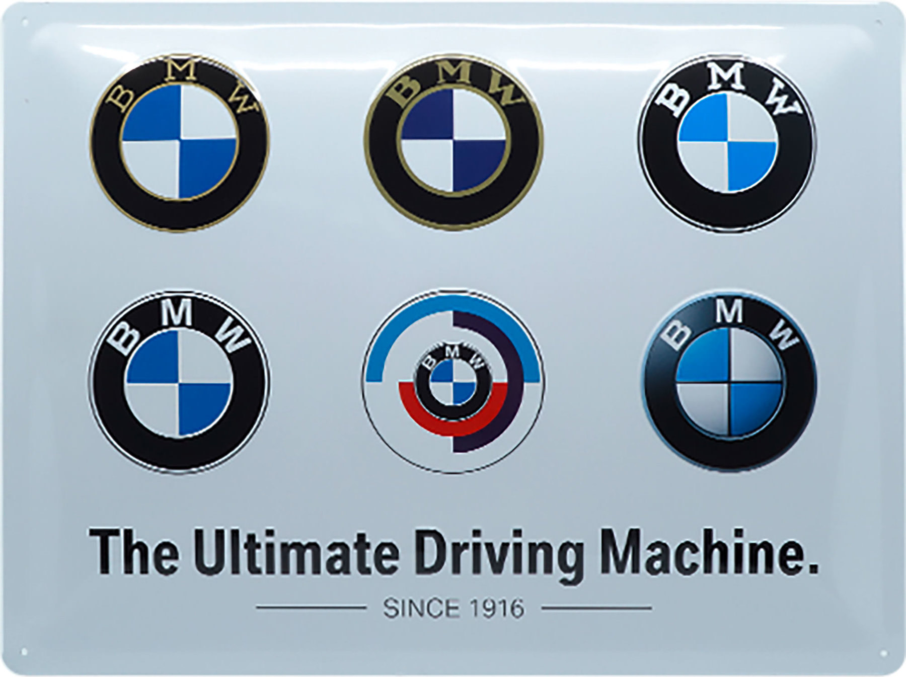plaque métal bmw logos