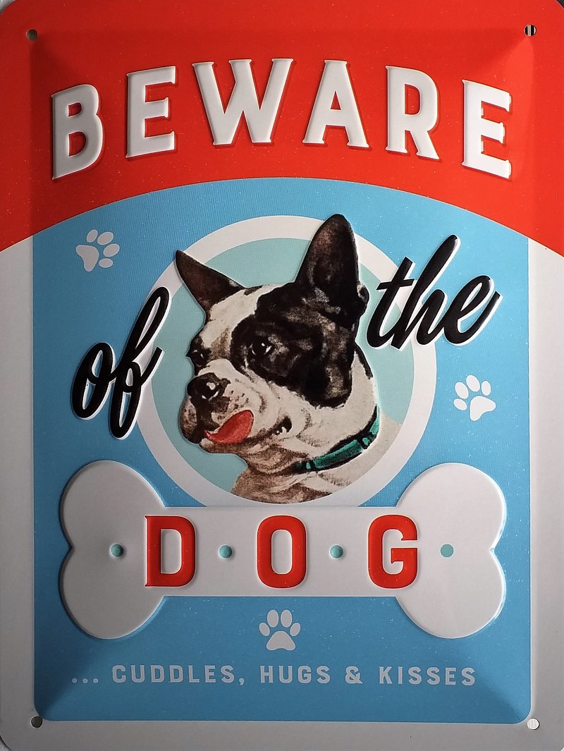 plaque beware of the dog