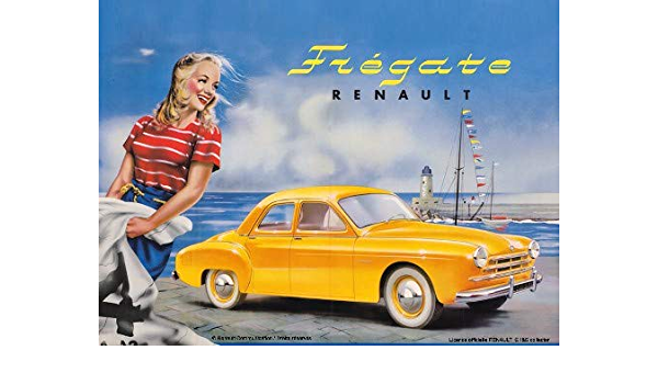 plaque émaillée renault fregate