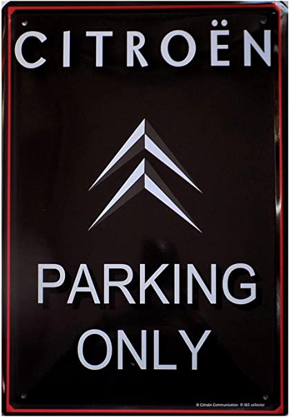 plaque émaillée citroen parking vintage