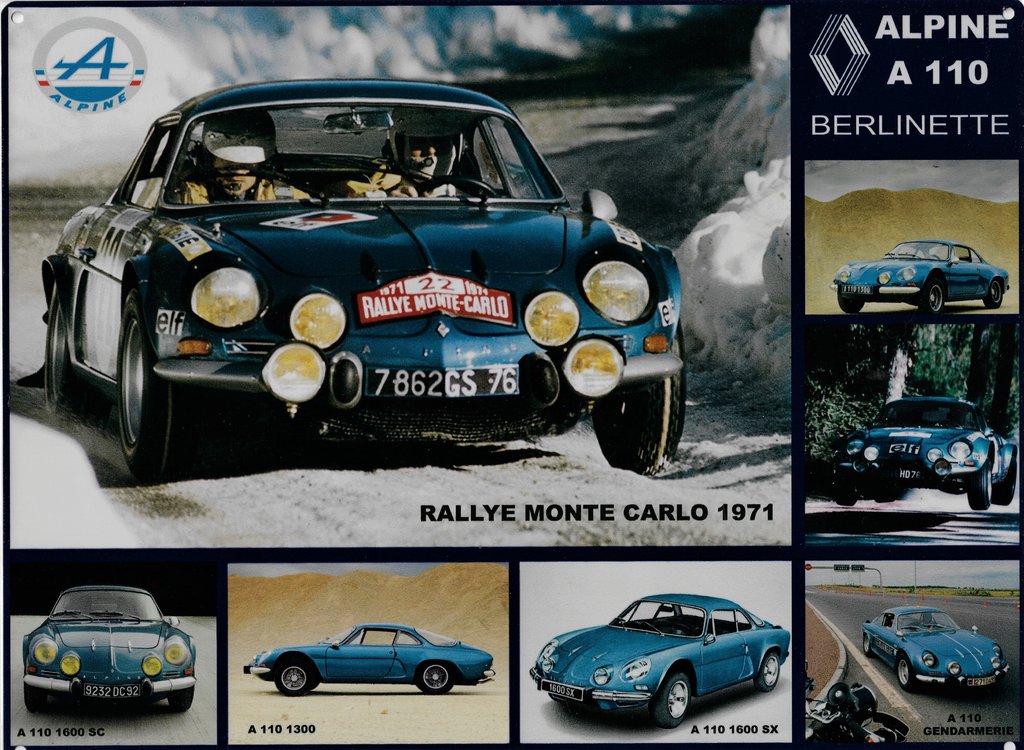 plaque alpine a110 berlinette