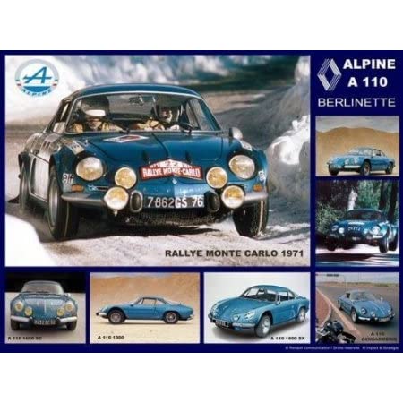 plaque métal alpine a110 berlinette monte carlo