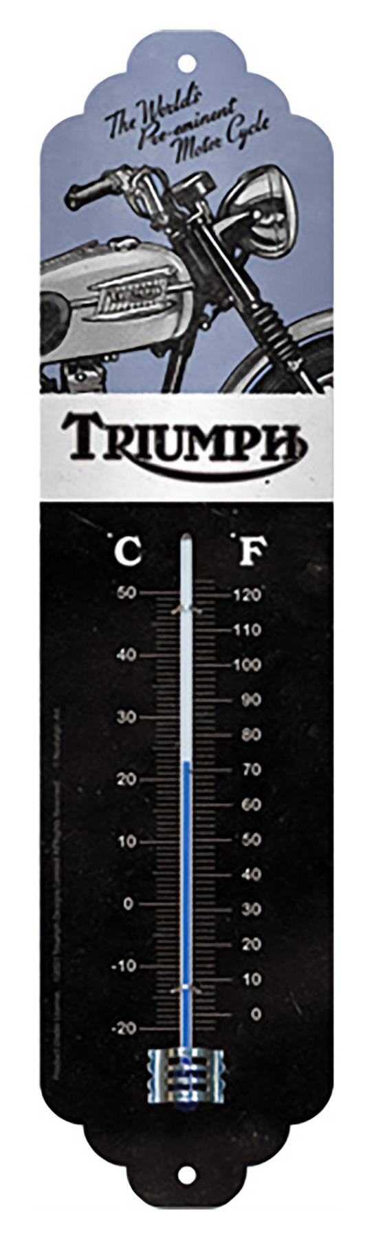 thermomètre métal triumph moto rétro vintage