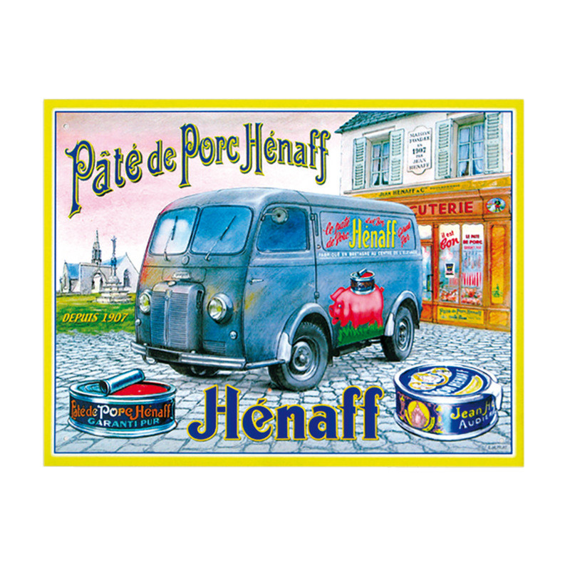 plaque-emaillee-modele-camionnette-henaff