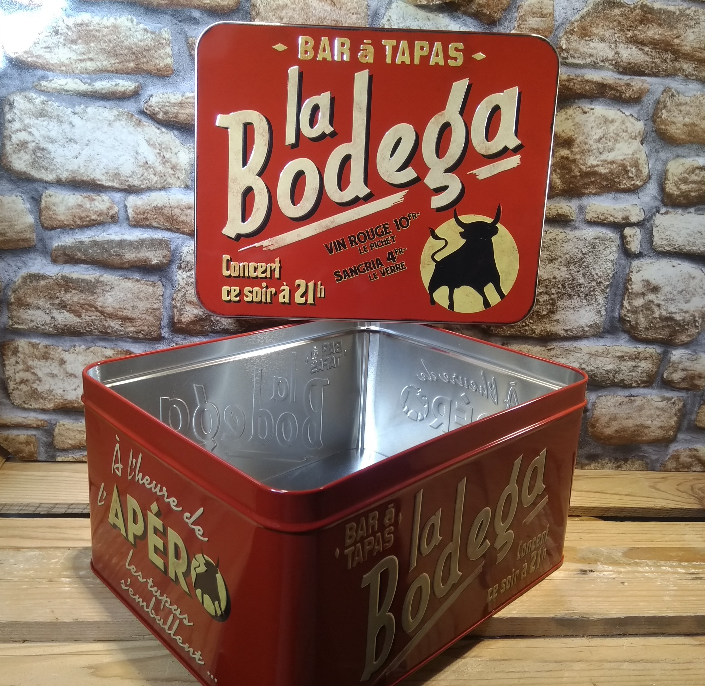 boite métal rangement publicitaire la bodega déco cuisine