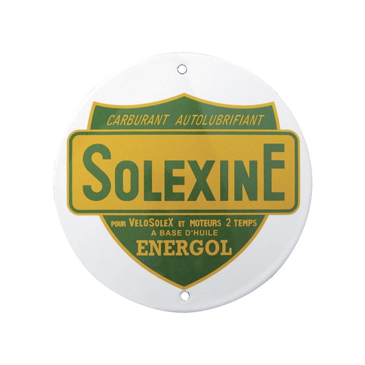 plaque émaillée solexine ronde