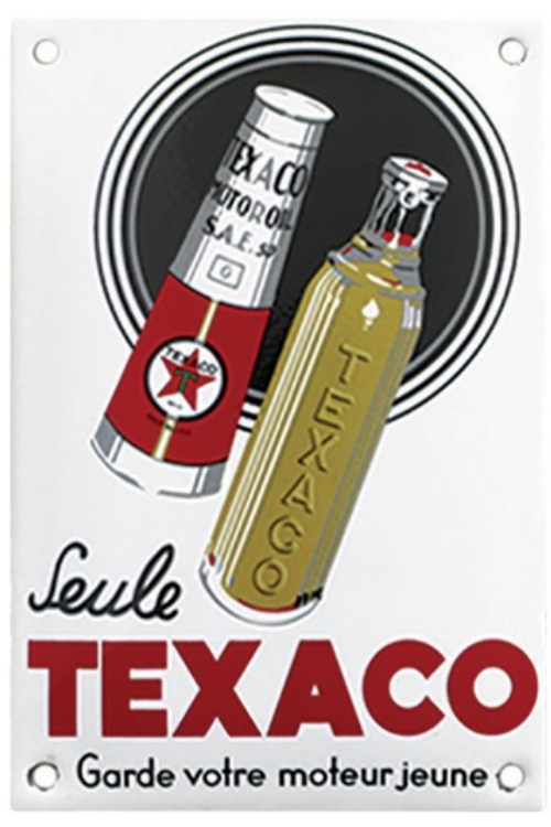 plaque émaillée texaco