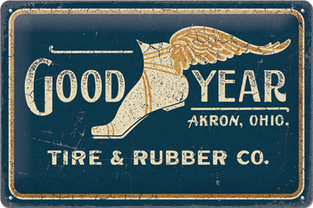 plaque publicitaire goodyear