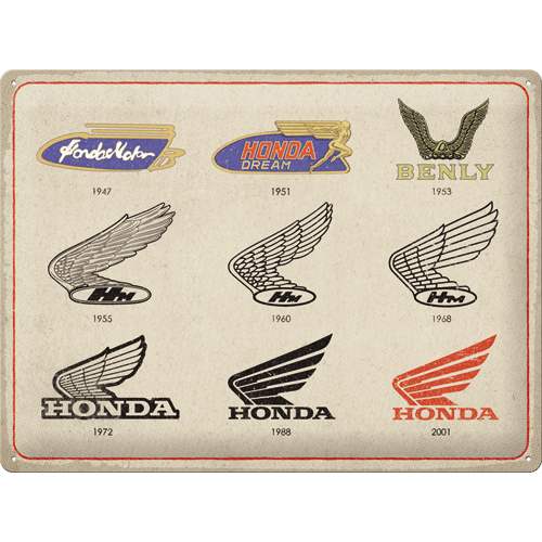 plaque honda logos retro