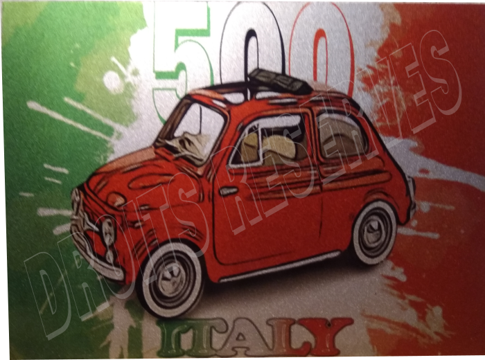plaque fiat 500 métal