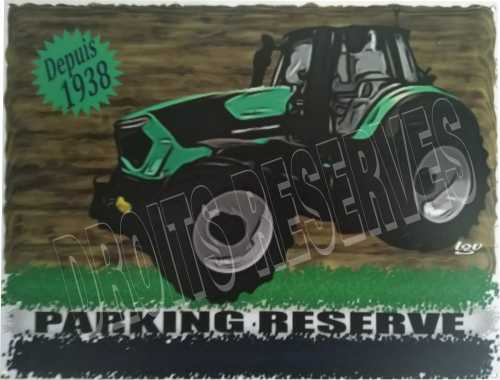 plaque tracteur deutz parking