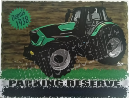 DEUTZ Blechschild 'Parking Only' - Retro Design 30x40 Cm Für Traktor Fans