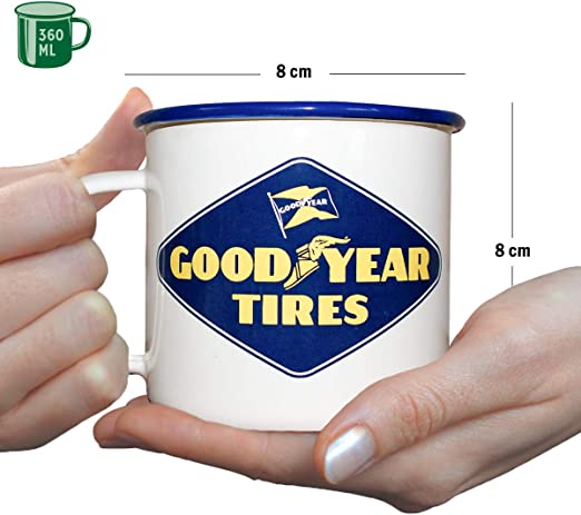 tasse goodyear émaillée logo